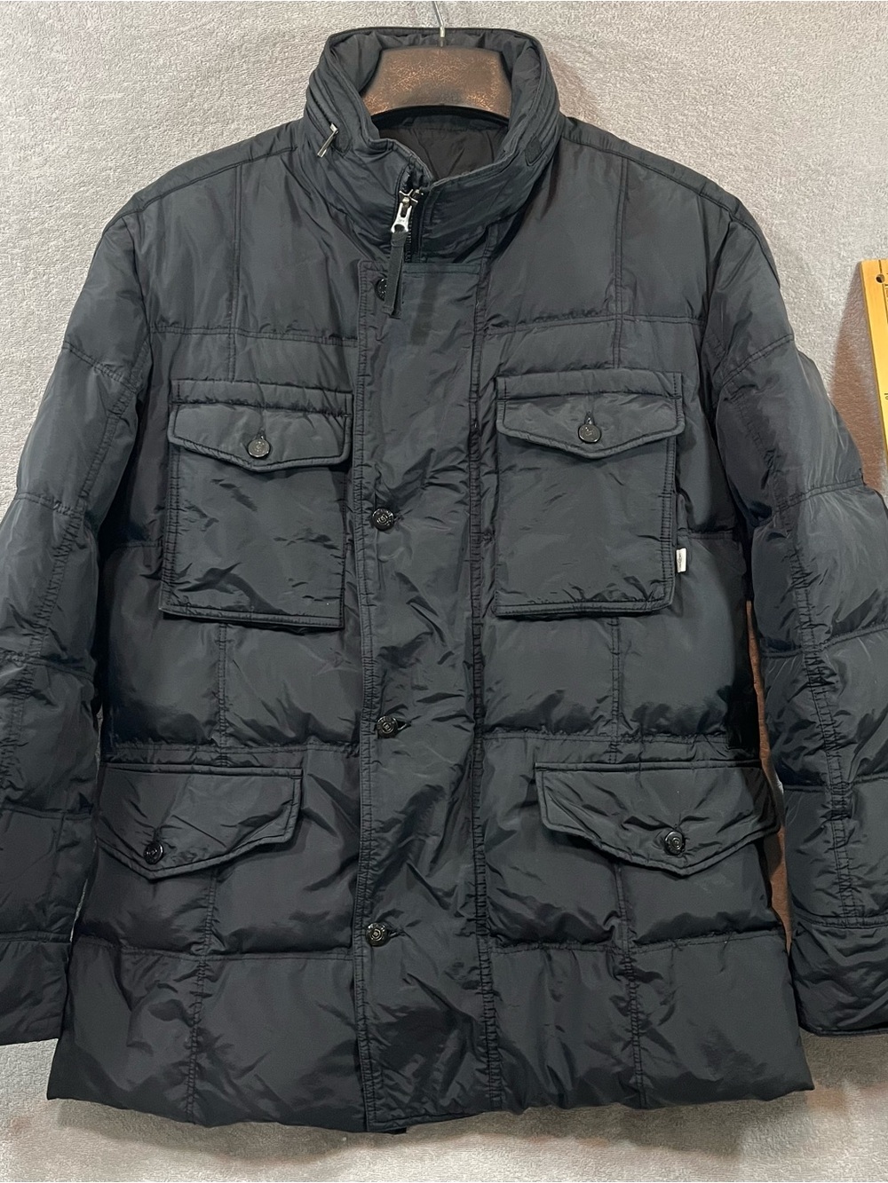 Cerruti 1881 Field Jacket Men’s Large Black 80% Down 20% Feathers Multi Pocket